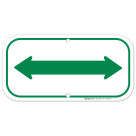Green Bidirectional Arrow Sign