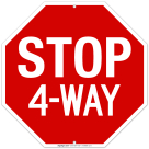 Stop 4 Way Sign