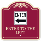 Enter To The Left With Left Arrow Décor Sign