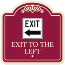Exit To The Left Arrow Décor Sign