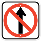 MUTCD No Thru Movement R3-27 Sign