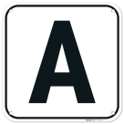 Letter A Sign,