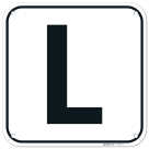 Letter L Sign,