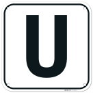 Letter U Sign,