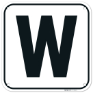 Letter W Sign,