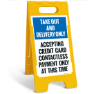 Take Out Delivery No Cash Sidewalk Sign Kit, Sidewalk Sign Kit,