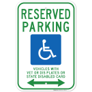 Wisconsin Handicap Parking Sign, Reserved Parking Bidirectional Arrow Wisconsin Handicap Parking Sign, Reserved Parking Bidirectional Arrow