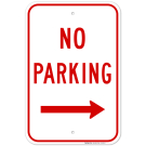 No Parking In Right Arrow Sign No Parking In Right Arrow Sign