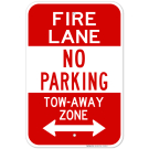 Two Way No Parking Fire Lane Direction Sign Two Way No Parking Fire Lane Direction Sign