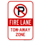 No Parking 2 Way Fire Lane Sign No Parking 2 Way Fire Lane Sign