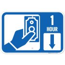 One Hour Pay Parking Sign One Hour Pay Parking Sign