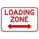 Loading Zone With Bidirectional Arrow Sign Loading Zone With Bidirectional Arrow Sign