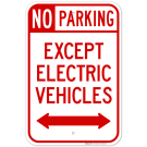 Except Electric Vehicle With Bidirectional Arrow Sign Except Electric Vehicle With Bidirectional Arrow Sign
