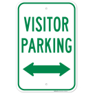 Visitor Parking Bidirectional Arrow Sign Visitor Parking Bidirectional Arrow Sign