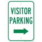 Visitor Parking With Right Arrow Sign Visitor Parking With Right Arrow Sign