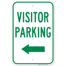 Visitor Parking With Left Arrow Sign Visitor Parking With Left Arrow Sign