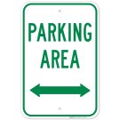 Parking Area With Bidirectional Arrow Sign Parking Area With Bidirectional Arrow Sign
