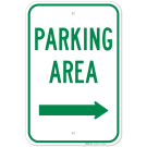 Parking Area With Right Arrow Sign Parking Area With Right Arrow Sign