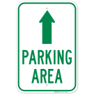 Parking Area With Ahead Arrow Sign Parking Area With Ahead Arrow Sign