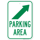 Parking Area With Upper Right Arrow Sign Parking Area With Upper Right Arrow Sign