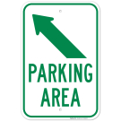 Parking Area With Upper Left Arrow Sign Parking Area With Upper Left Arrow Sign