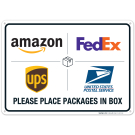 Package Delivery Instructions Sign Package Delivery Instructions Sign