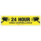 24 Hour Video Surveillance Sign, Yellow Background With Camera 24 Hour Video Surveillance Sign, Yellow Background With Camera