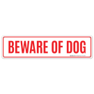 Beware Of Dog Sign, Rectangle Red Text Sign Beware Of Dog Sign, Rectangle Red Text Sign