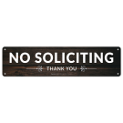 No Soliciting Thank You Sign, Brown Background No Soliciting Thank You Sign, Brown Background