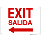 Exit Left Arrow Bilingual Sign Exit Left Arrow Bilingual Sign