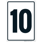 Parking Lot Number Sign With Number 10 (Ten) Sign Parking Lot Number Sign With Number 10 (Ten) Sign
