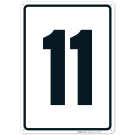 Parking Lot Number Sign With Number 11 (Eleven) Sign Parking Lot Number Sign With Number 11 (Eleven) Sign