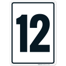 Parking Lot Number Sign With Number 12 (Twelve) Sign Parking Lot Number Sign With Number 12 (Twelve) Sign