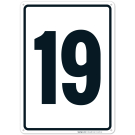 Parking Lot Number Sign With Number 19 (Nineteen) Sign Parking Lot Number Sign With Number 19 (Nineteen) Sign