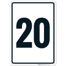 Parking Lot Number Sign With Number 20 (Twenty) Sign Parking Lot Number Sign With Number 20 (Twenty) Sign