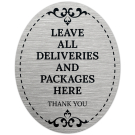 Leave All Deliveries And Packages Here Thank You Sign, (SI-1536) Leave All Deliveries And Packages Here Thank You Sign, (SI-1536)