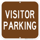 Visitor Parking Sign, Brown Background Visitor Parking Sign, Brown Background