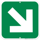 Diagonal Directional Arrow Sign - Green Diagonal Directional Arrow Sign - Green