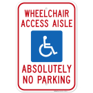 South Dakota Handicap Parking Sign, Wheelchair Access Absolutely No Parking Sign South Dakota Handicap Parking Sign, Wheelchair Access Absolutely No Parking Sign