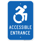New York Handicap Parking Sign, Accessible Entrance With Symbol Sign New York Handicap Parking Sign, Accessible Entrance With Symbol Sign