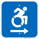New York Handicap Parking Sign, Accessible Symbol With Right Arrow Sign New York Handicap Parking Sign, Accessible Symbol With Right Arrow Sign