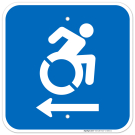 New York Handicap Parking Sign, Accessible Symbol With Left Arrow Sign New York Handicap Parking Sign, Accessible Symbol With Left Arrow Sign