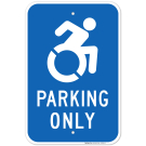 New York Handicap Parking Sign, Parking Only With Access Graphic Sign New York Handicap Parking Sign, Parking Only With Access Graphic Sign