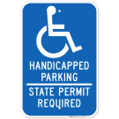 Texas Handicap Parking Sign, State Permit Required Sign Texas Handicap Parking Sign, State Permit Required Sign