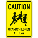 Caution Grandchildren At Play Sign, Traffic Sign Caution Grandchildren At Play Sign, Traffic Sign