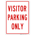Only Visitor Parking Red Sign Only Visitor Parking Red Sign