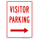 Right Side Visitor Parking Red Sign Right Side Visitor Parking Red Sign