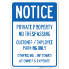 Private Property No Trespassing Notice Sign Private Property No Trespassing Notice Sign