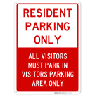 Resident Parking Only Sign Resident Parking Only Sign