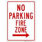 Right Side No Parking Fire Zone Sign Right Side No Parking Fire Zone Sign